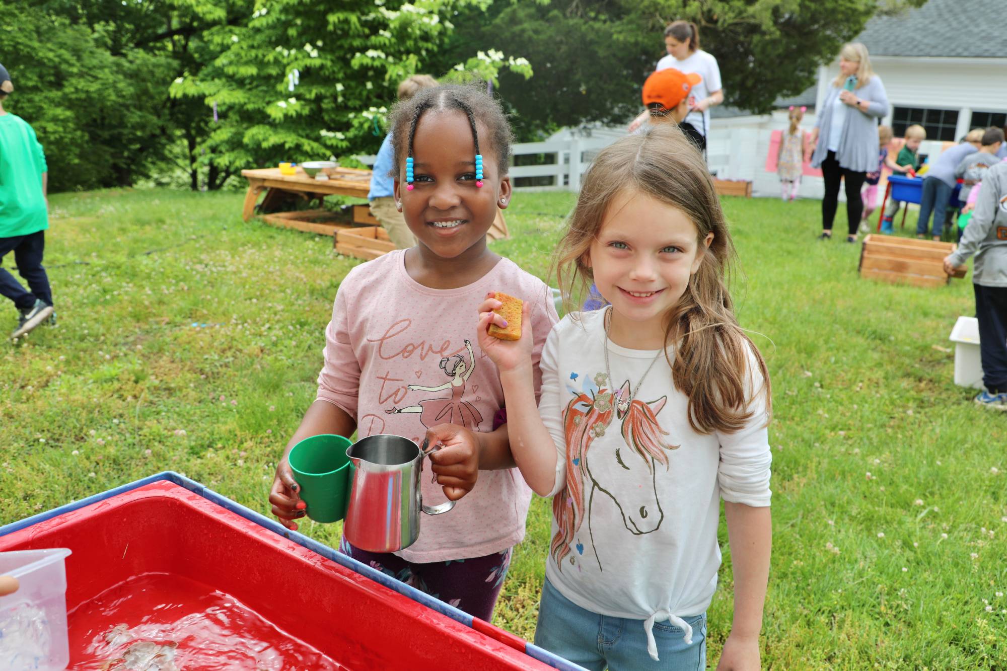 Lower Elementary School Students learning through play outdoors