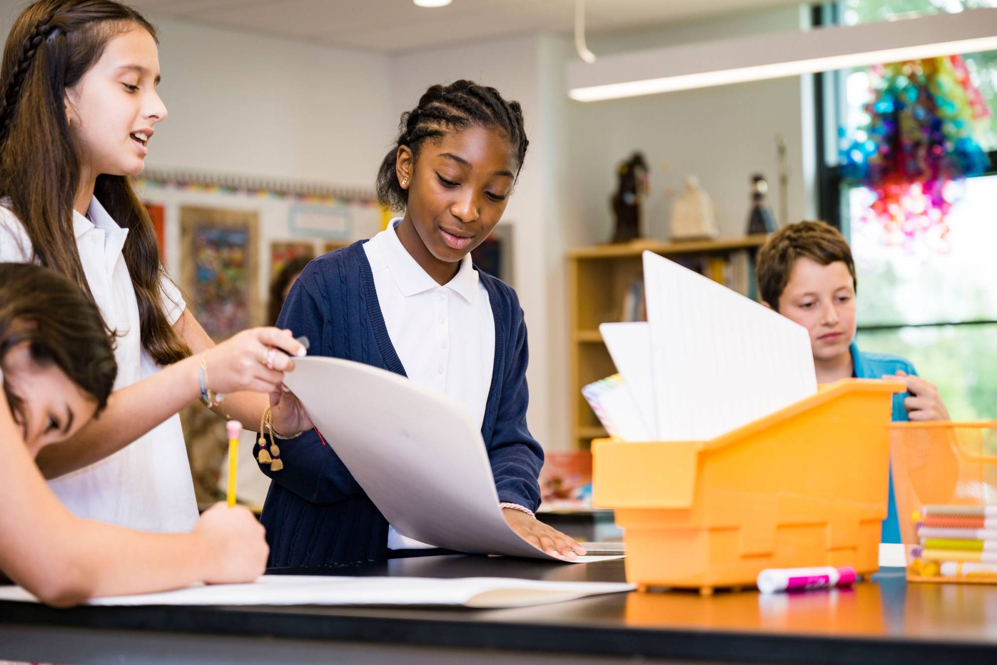 Photo of student in class